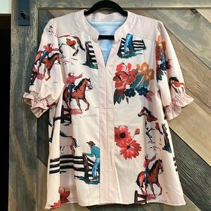 CUTE little western top. New, never worn!